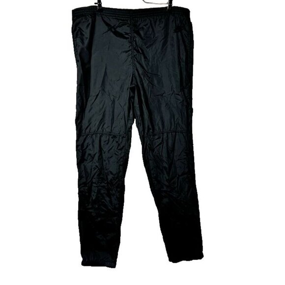 Vintage Nike Black Windbreaker Pants Straight-Leg Nylon Track Pants Embroidered - Picture 2 of 12